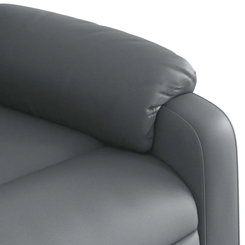 Fauteuil de relaxation TV fonction massage inclinable 6 points de massage en PVC gris DEC026978