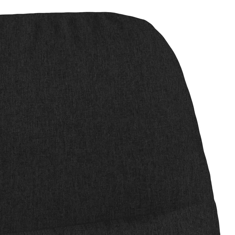 Fauteuil lounge chaise de canapé design moderne en tissu noir et bois DEC026739
