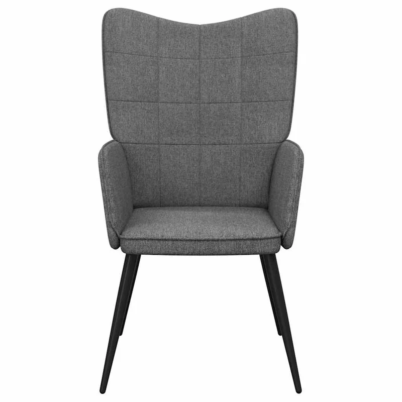 Fauteuil chaise de canapé design moderne en tissu gris foncé DEC026692