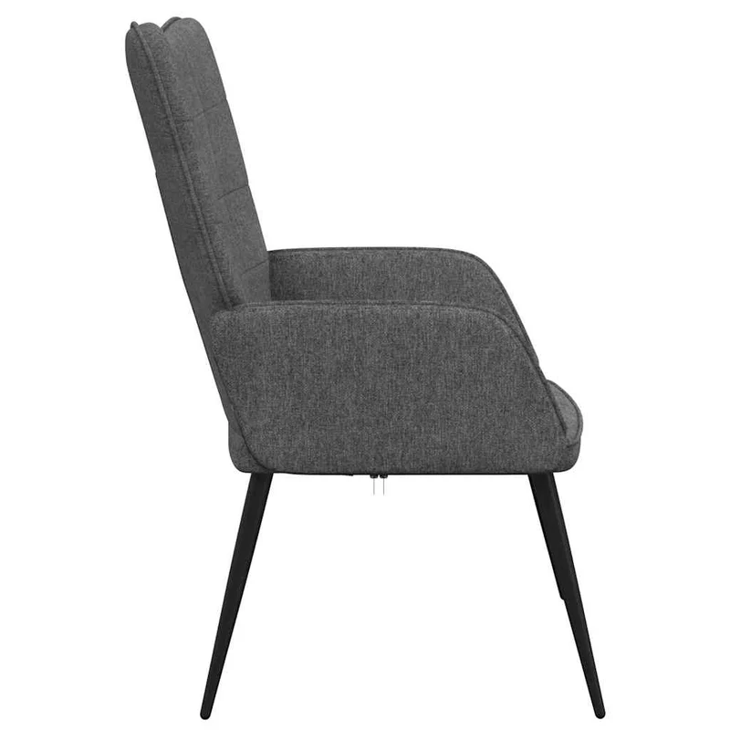 Fauteuil chaise de canapé design moderne en tissu gris foncé DEC026692
