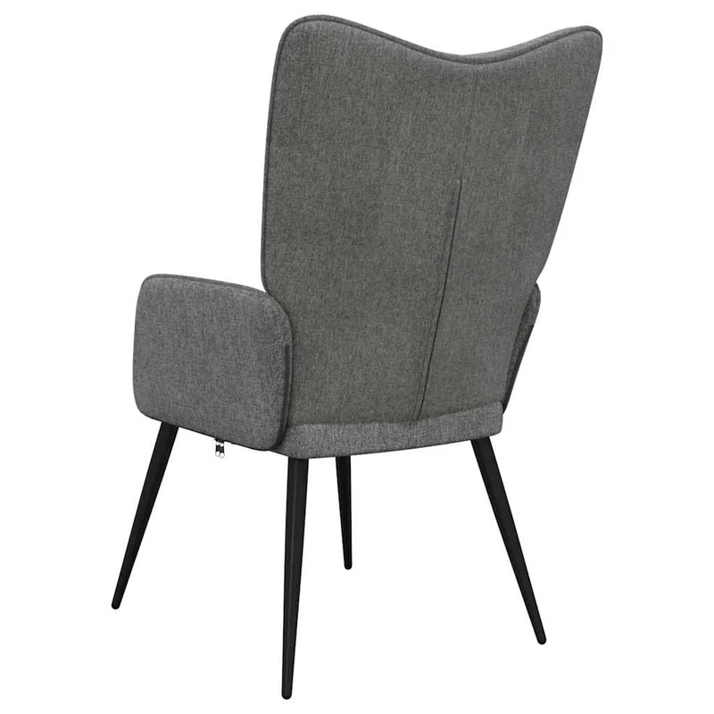 Fauteuil chaise de canapé design moderne en tissu gris foncé DEC026692