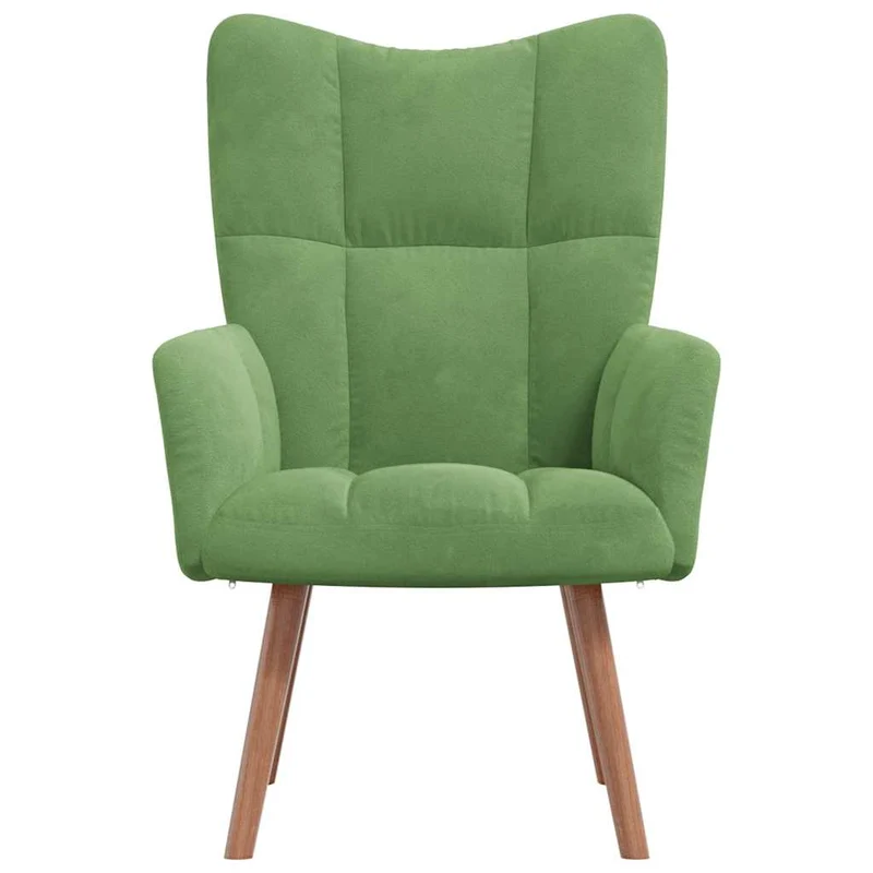 Fauteuil lounge chaise de canapé design moderne en velours vert clair DEC026776