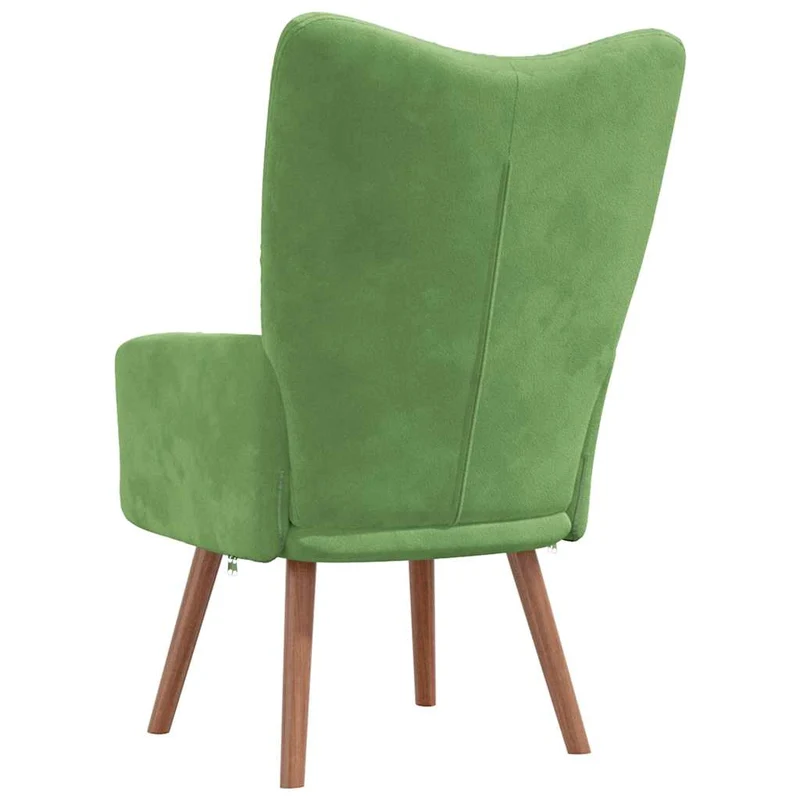 Fauteuil lounge chaise de canapé design moderne en velours vert clair DEC026776