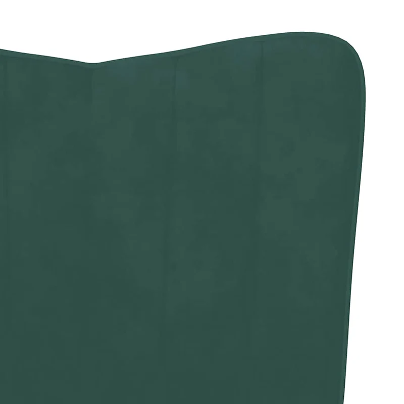 Chaise de canapé design moderne avec repose-pieds en velours vert foncé DEC026631