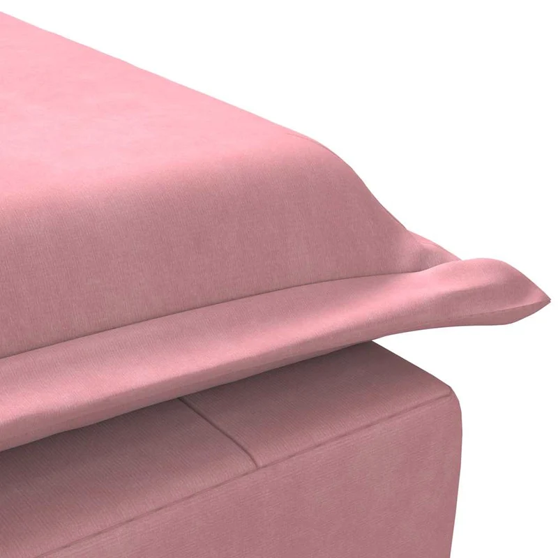Méridienne chaise longue pour intérieur de massage avec traversin en velours rose DEC026158