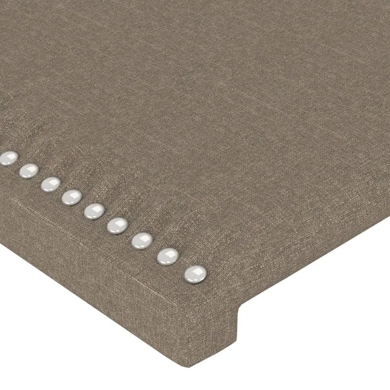 Tête de lit accessoire couchage chambre à coucher meuble en 2 parties 90 x 5 x 78/88 cm tissu taupe TDL0206179