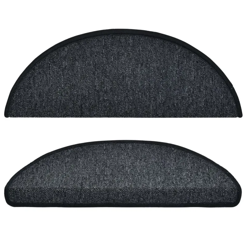 Tapis d'escalier 15 pièces Anthracite 65x24x4 cm DEC023552