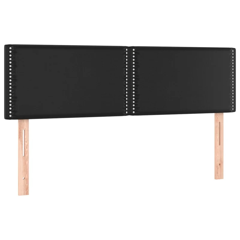 Cadre de lit LED avec sommier tête de lit matelas 140x200cm synthétique noir TDL0209192