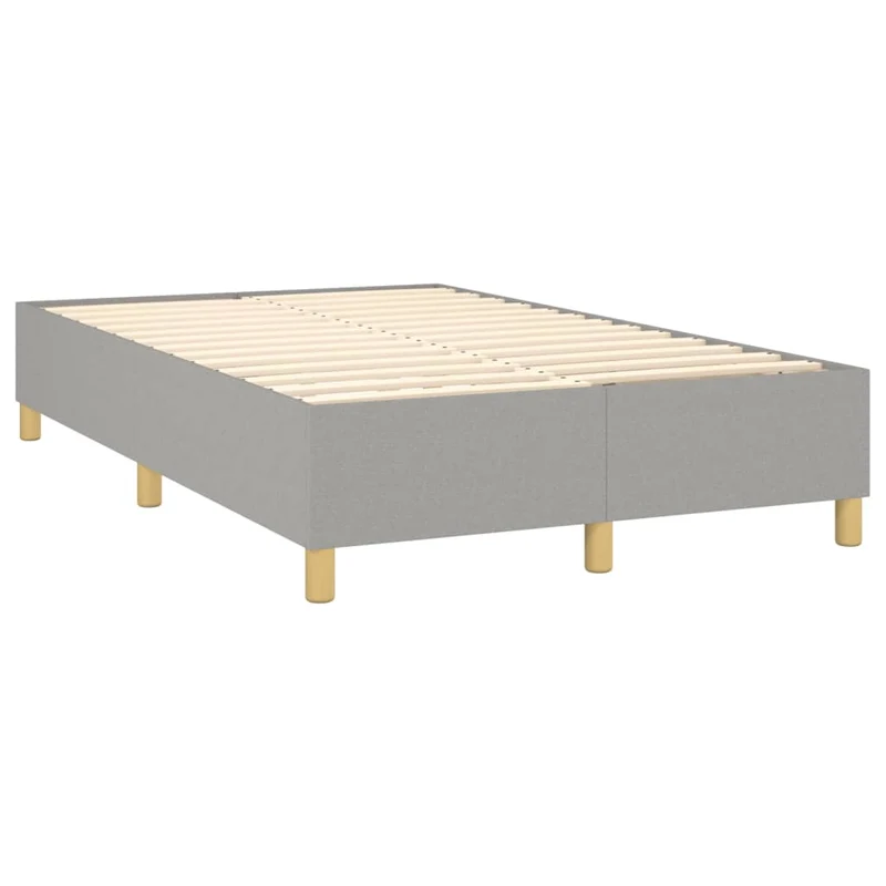 Cadre de lit LED avec sommier tête de lit matelas surmatelas 120x200 cm tissu gris clair TDL0207880