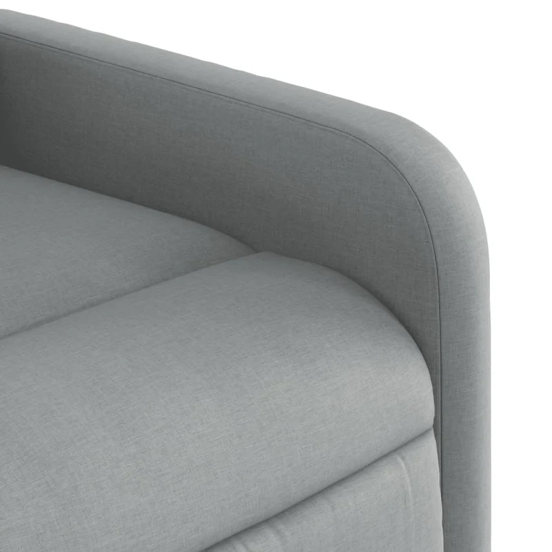 Fauteuil de relaxation TV fonction massage inclinable 6 points de massage en tissu gris clair DEC026930