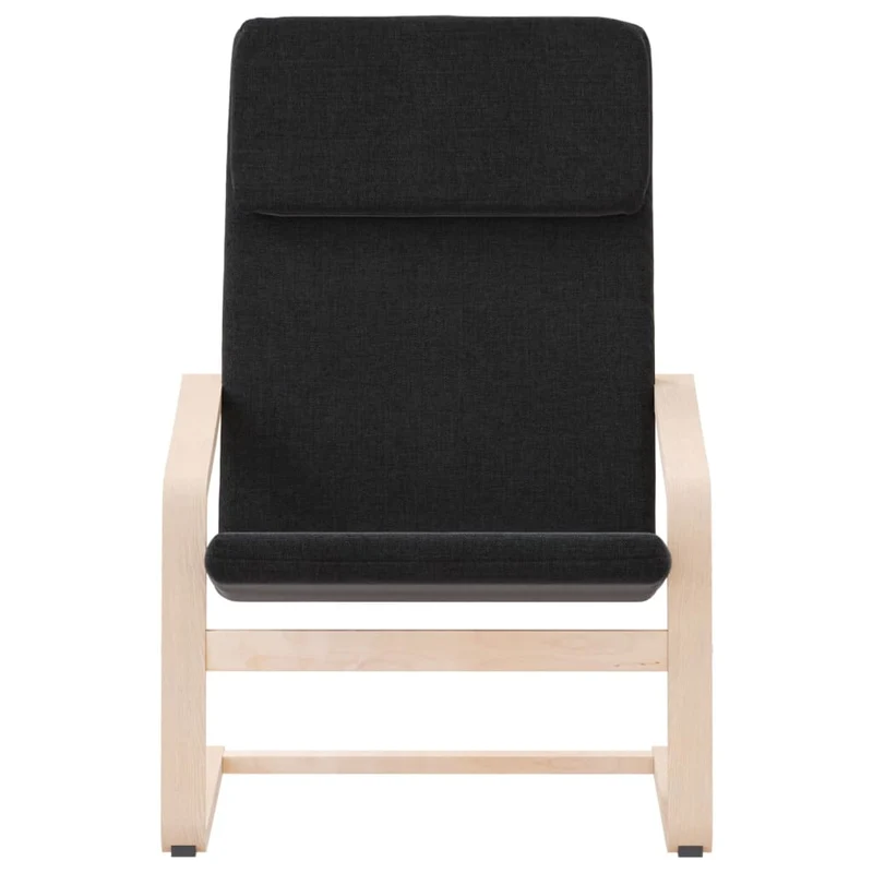 Fauteuil lounge chaise de canapé design moderne en tissu noir DEC026736