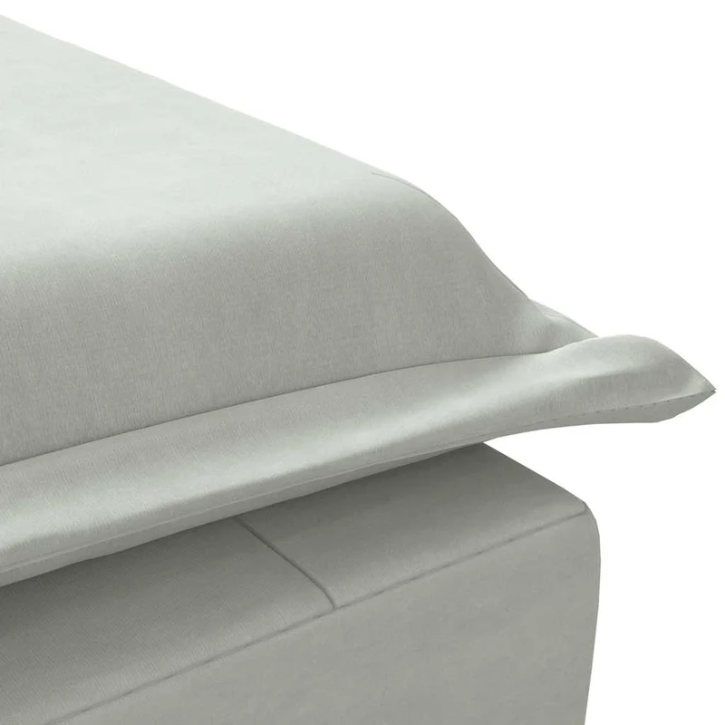 Méridienne chaise longue pour intérieur de massage avec traversin en velours gris clair DEC026147