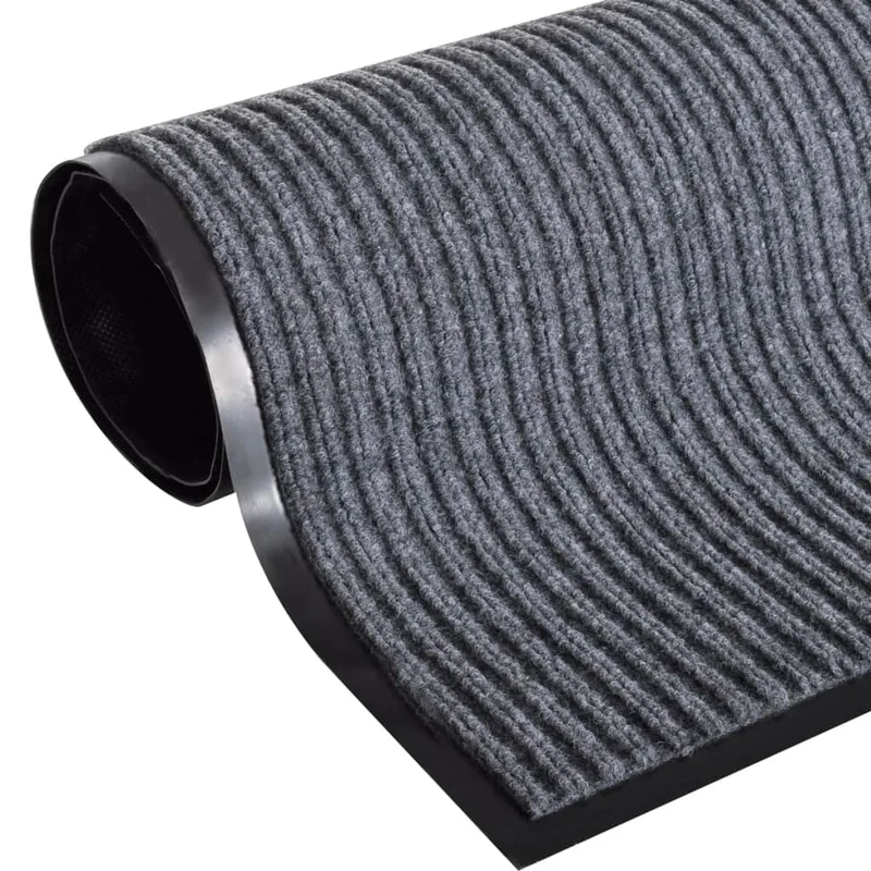 Lot de 2 paillassons en PVC gris 90x60 cm DEC023148