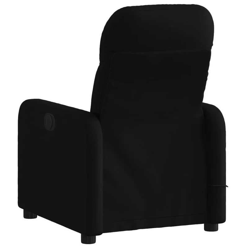 Fauteuil de relaxation TV fonction massage inclinable électrique 6 points de massage en tissu noir DEC027231