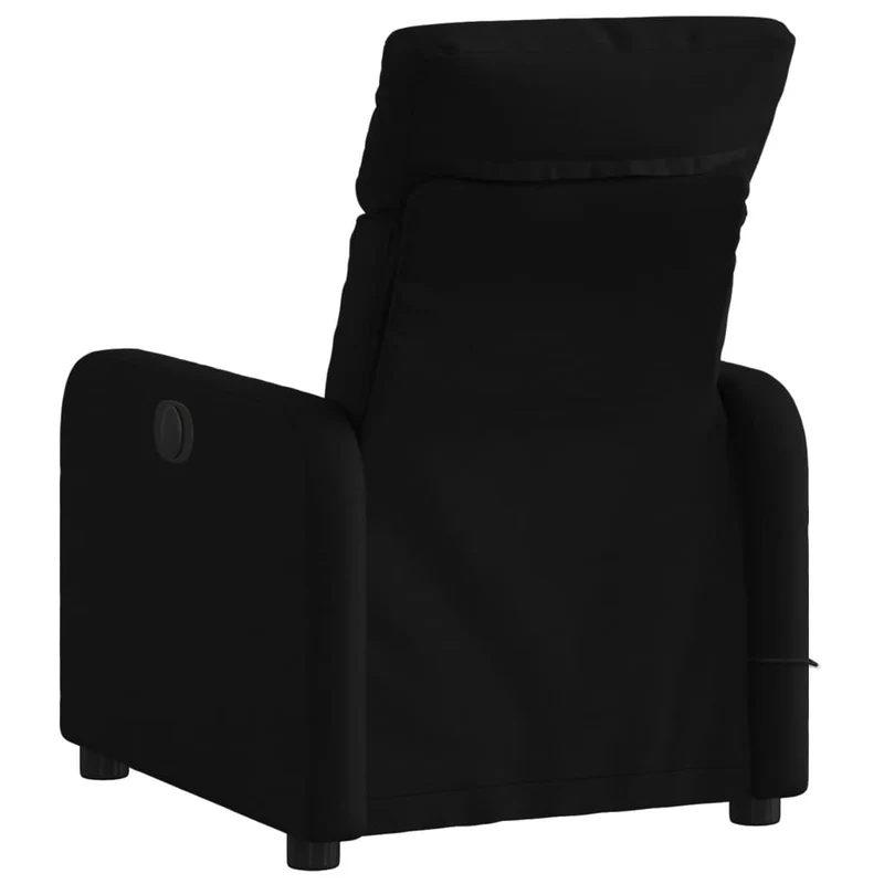 Fauteuil de relaxation TV fonction massage inclinable 6 points de massage en tissu noir DEC027071