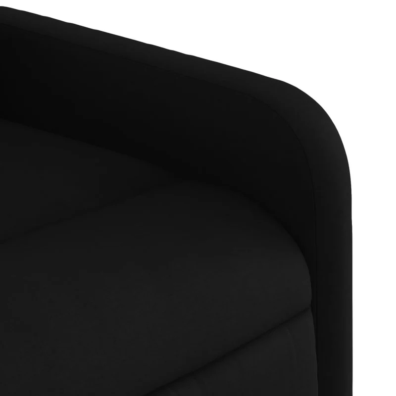 Fauteuil de relaxation TV fonction massage inclinable 6 points de massage en tissu noir DEC027071