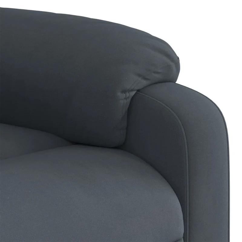 Fauteuil de relaxation TV fonction massage inclinable 6 points de massage en velours gris foncé DEC026966