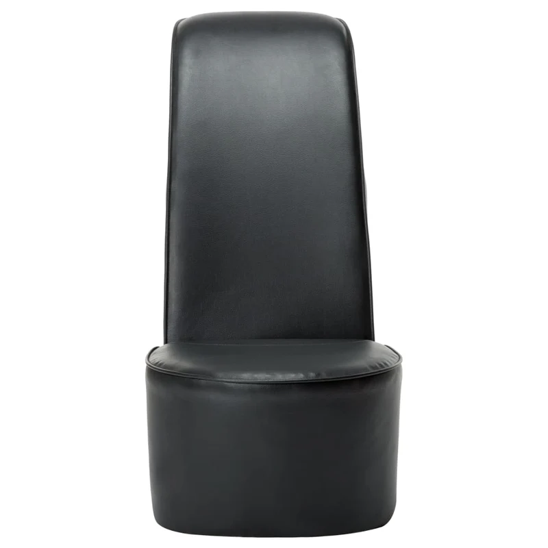 Fauteuil lounge design moderne en forme de chaussure à talon haut noir PVC noir DEC026790