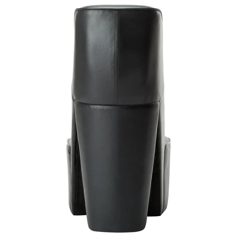 Fauteuil lounge design moderne en forme de chaussure à talon haut noir PVC noir DEC026790