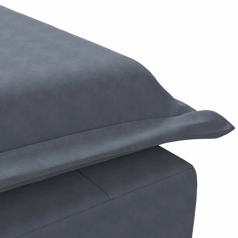 Méridienne chaise longue pour intérieur de massage avec traversin gris foncé velours gris DEC026151