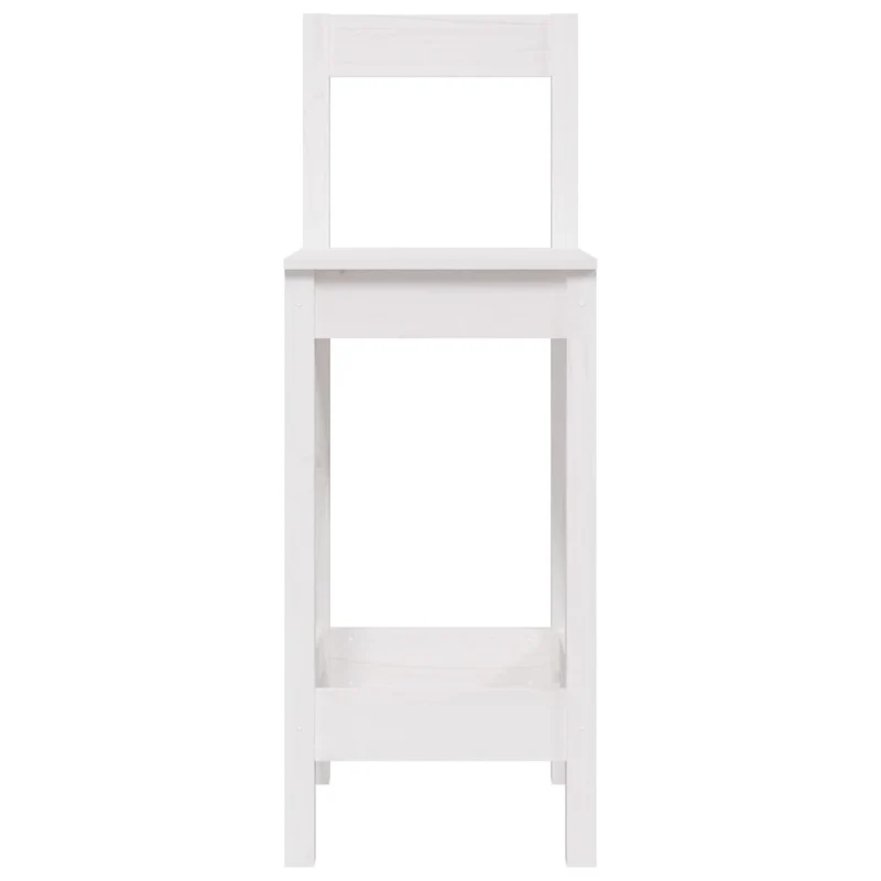 Lot de deux tabourets de bar design rustique 40 x 41,5 x 112 cm en bois de pin blanc DEC025183