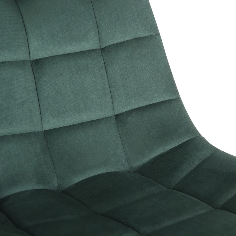 Chaise de bureau en velours vert sur roulettes design moderne hauteur réglable BUR10597