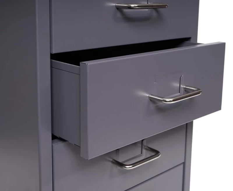 Caisson à tiroirs en acier 69x28x41cm 6 tiroirs gris foncé 04_0004354