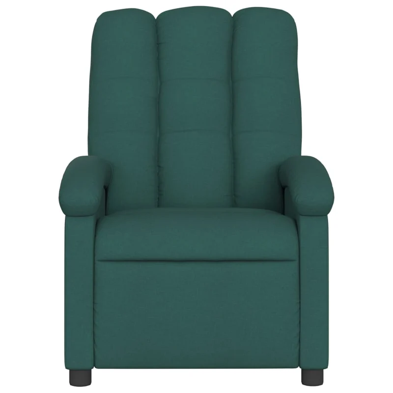 Fauteuil de relaxation TV fonction massage inclinable électrique en tissu vert foncé DEC027276