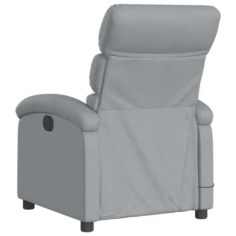 Fauteuil de relaxation TV fonction massage inclinable électrique 6 points de massage en tissu gris clair DEC027159