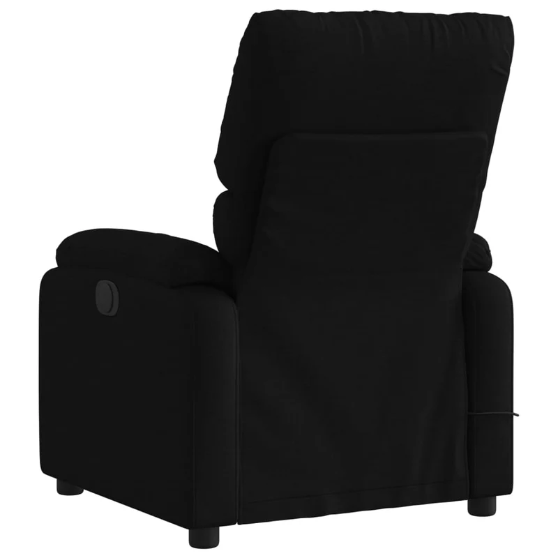 Fauteuil de relaxation TV fonction massage inclinable électrique 6 points de massage en tissu noir DEC027228