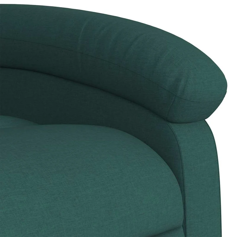 Fauteuil de relaxation TV fonction massage inclinable 6 points de massage en tissu vert foncé DEC027119