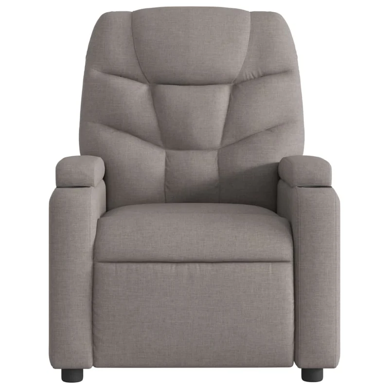 Fauteuil de relaxation TV fonction massage inclinable 6 points de massage en tissu taupe DEC027112