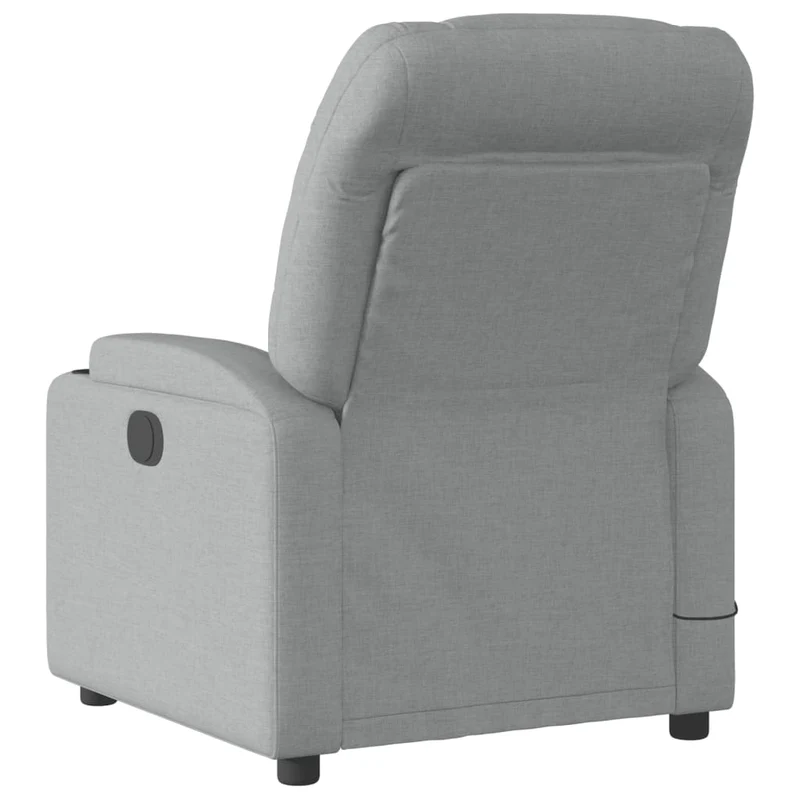 Fauteuil de relaxation TV fonction massage inclinable électrique 6 points de massage en tissu gris clair DEC027168