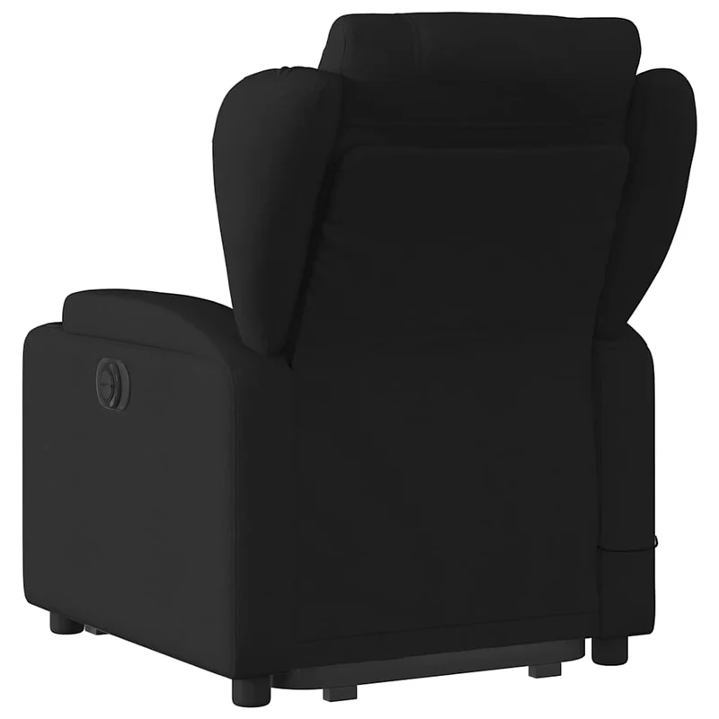 Fauteuil de relaxation TV fonction massage inclinable levage électrique en tissu noir DEC027064
