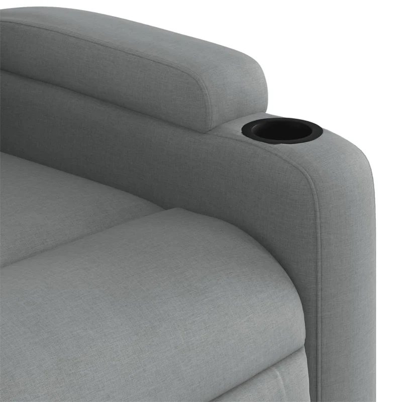 Fauteuil de relaxation TV fonction massage inclinable 6 points de massage en tissu gris clair DEC026915