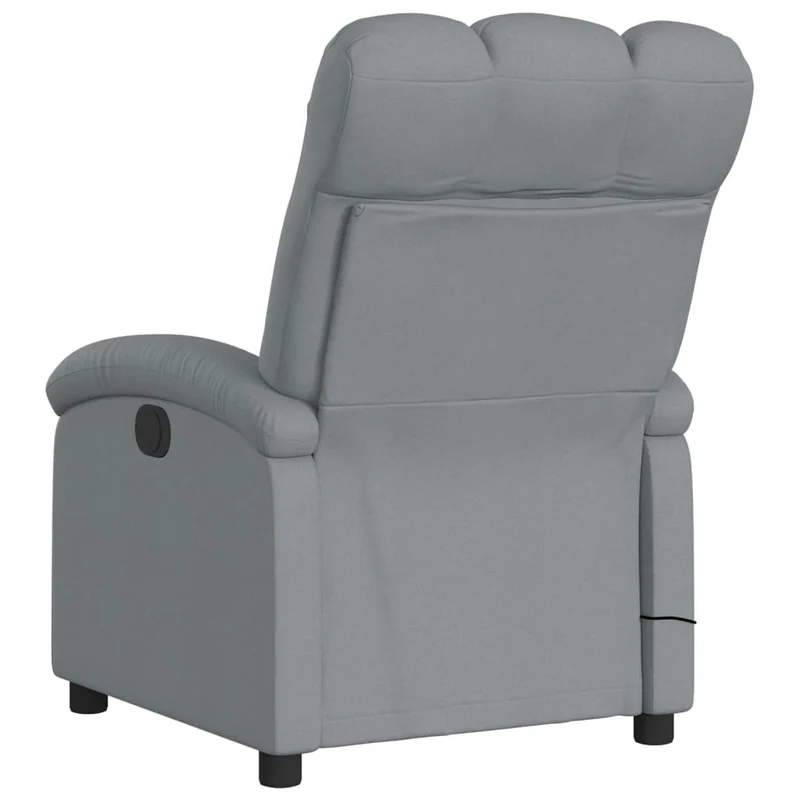 Fauteuil de relaxation TV fonction massage 6 points de massage inclinable en tissu gris clair DEC026907