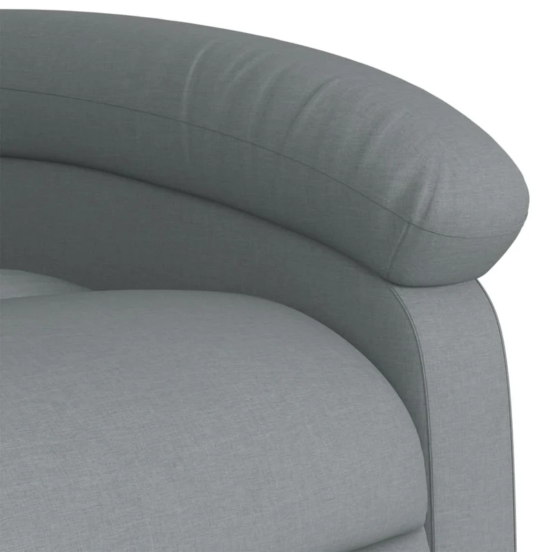 Fauteuil de relaxation TV fonction massage 6 points de massage inclinable en tissu gris clair DEC026907
