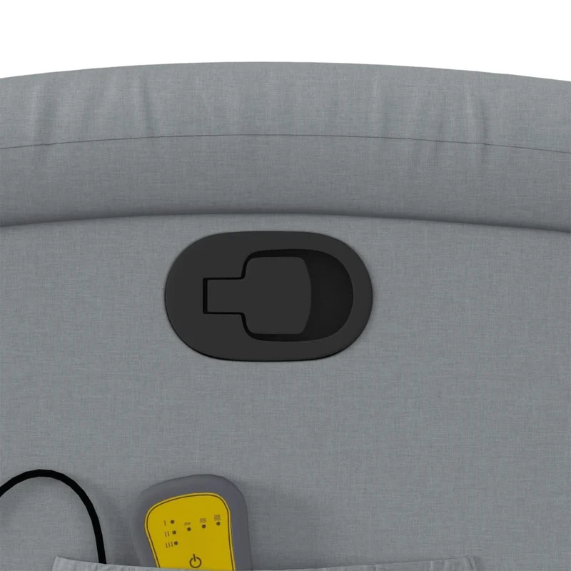 Fauteuil de relaxation TV fonction massage 6 points de massage inclinable en tissu gris clair DEC026907