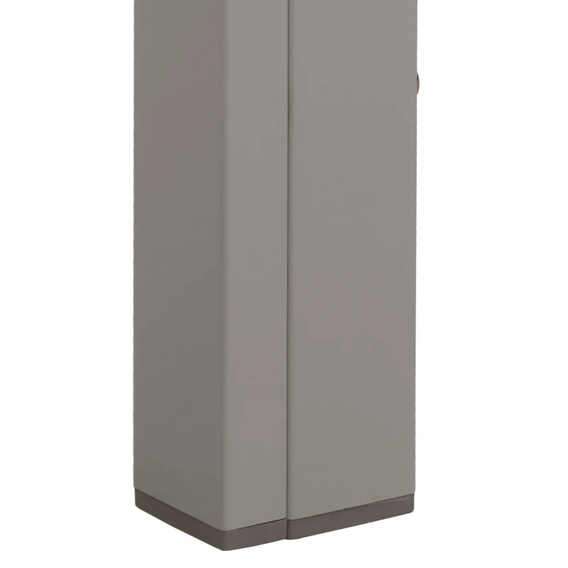 Table de jardin balcon 140 x 80 cm en aluminium gris clair 04_0008554