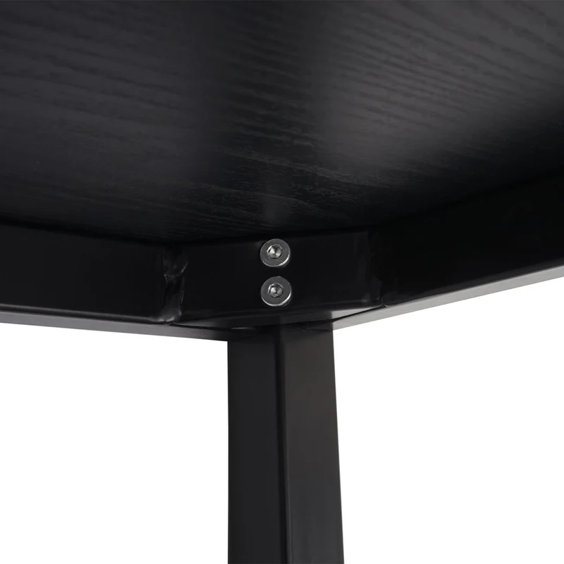 Bureau table d'ordinateur 120x80cm en MDF aspect chêne et acier noir 04_0001391