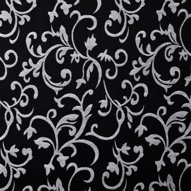 Méridienne chaise longue pour intérieur en tissu noir et blanc DEC026203