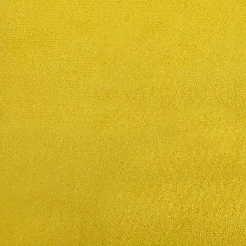 Fauteuil lounge chaise de canapé design moderne avec repose-pied en velours jaune moutarde DEC026532