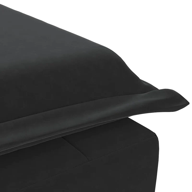 Méridienne chaise longue pour intérieur fonction de vibration avec traversin en velours noir DEC026156