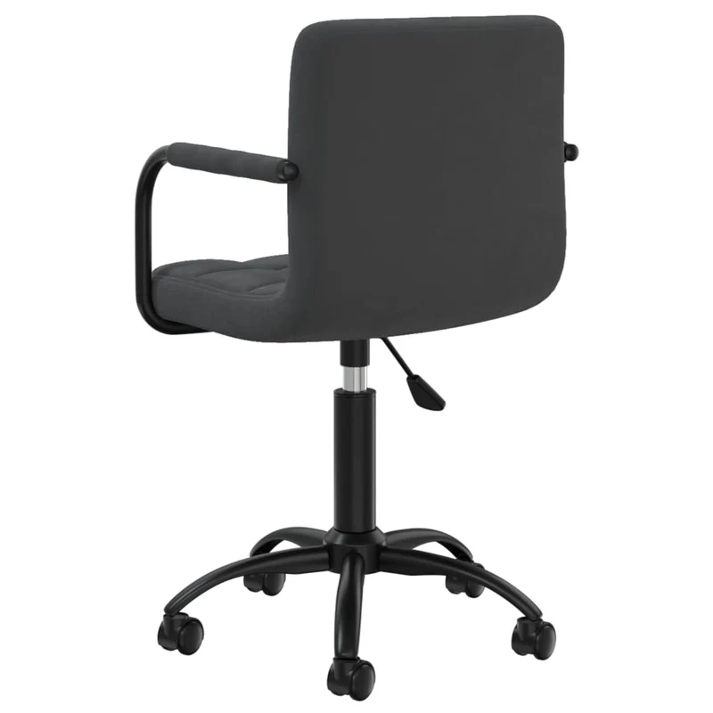 Lot de 4 tabourets sur roulettes siège pivotant hauteur réglable en velours noir DEC025385