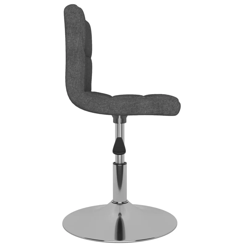 Lot de 4 tabourets de bar chaises de comptoir siège pivotant hauteur réglable en tissu gris foncé DEC025357