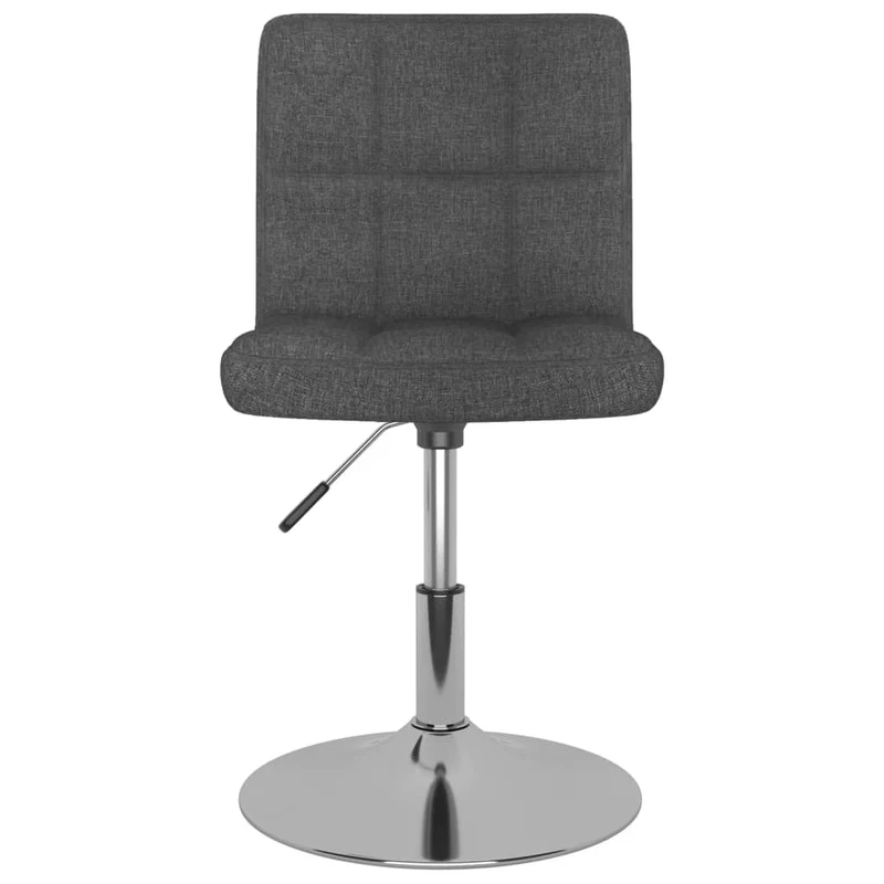 Lot de 4 tabourets de bar chaises de comptoir siège pivotant hauteur réglable en tissu gris foncé DEC025357