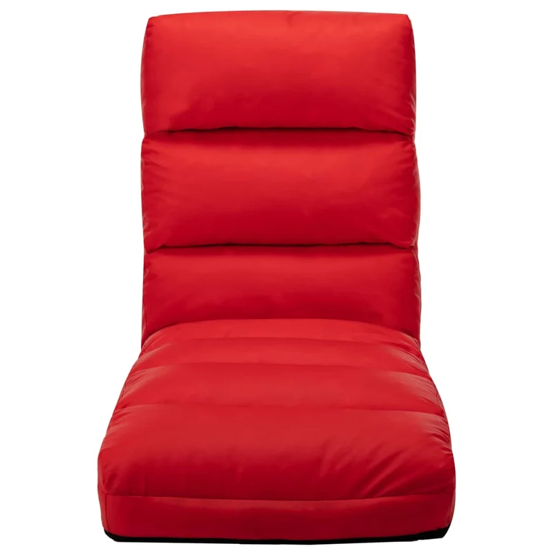 Fauteuil de sol chaise de sol piable réglable en PVC rouge DEC026242