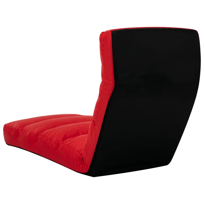 Fauteuil de sol chaise de sol piable réglable en PVC rouge DEC026242