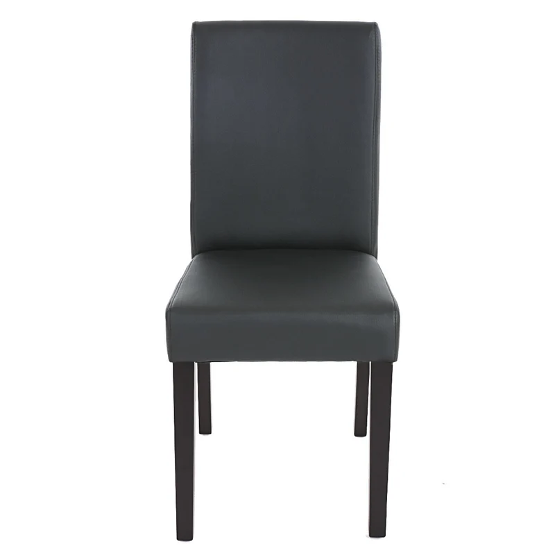 Lot de 4 chaises de salle à manger synthétique noir mat pieds foncés CDS04135