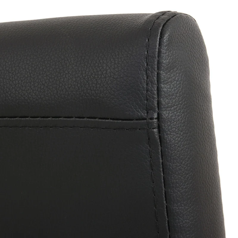Lot de 4 chaises de salle à manger synthétique noir mat pieds foncés CDS04135